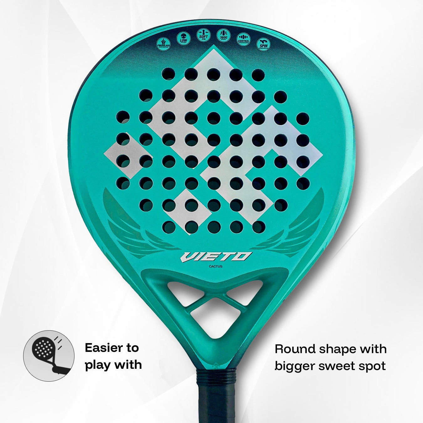 Legend Series Vieto Precise & Control Padel Racket for Beginners ~ Intermediate Players