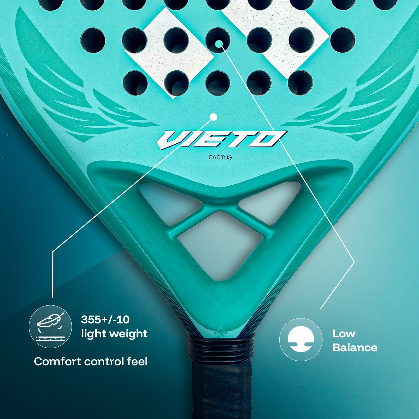 Legend Series Vieto Precise & Control Padel Racket for Beginners ~ Intermediate Players