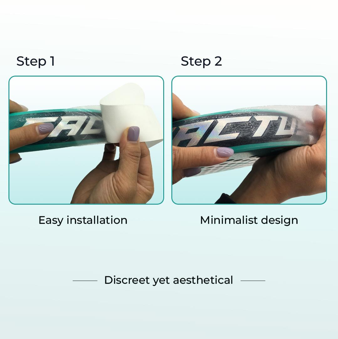 Padel rackets transparent protector