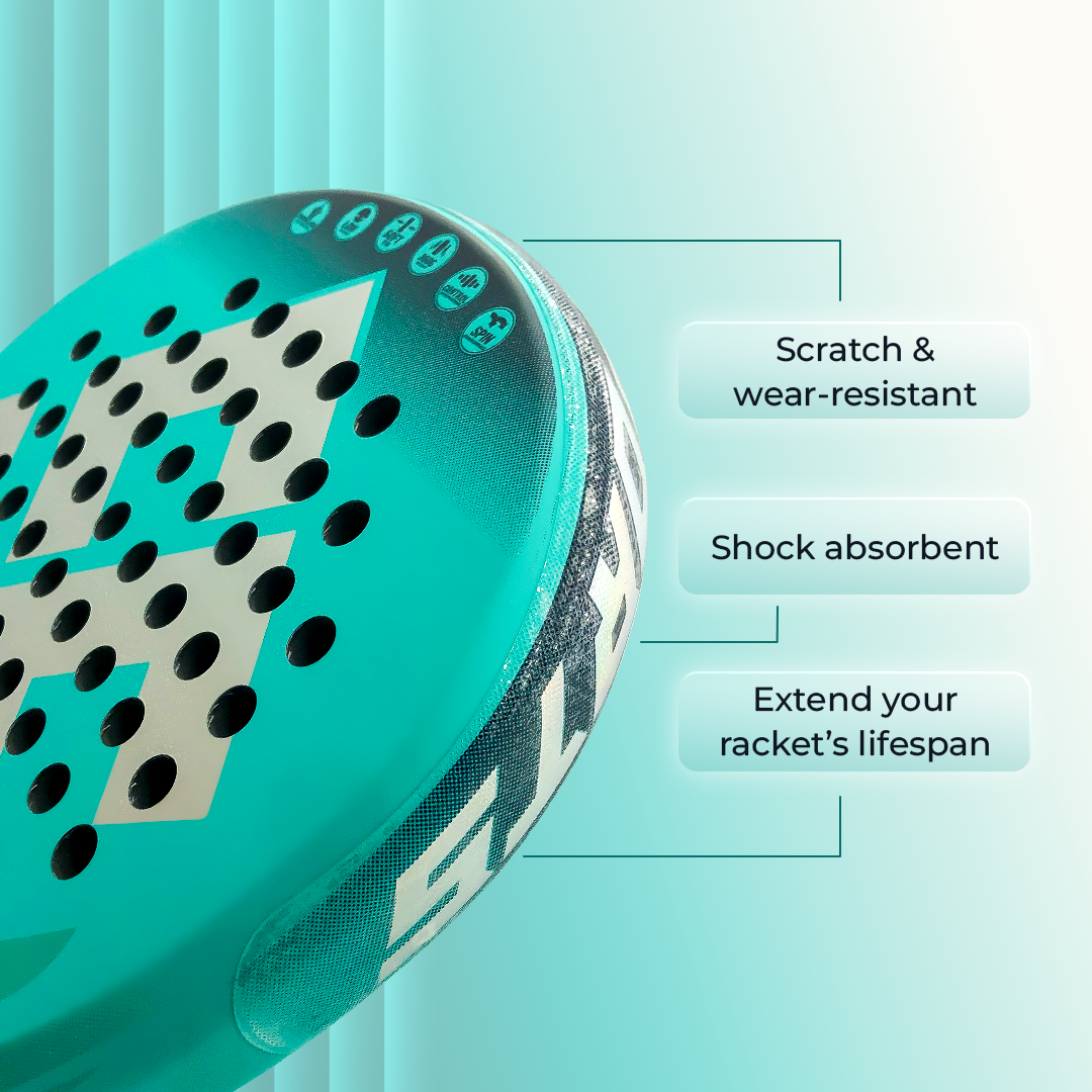 Padel rackets transparent protector
