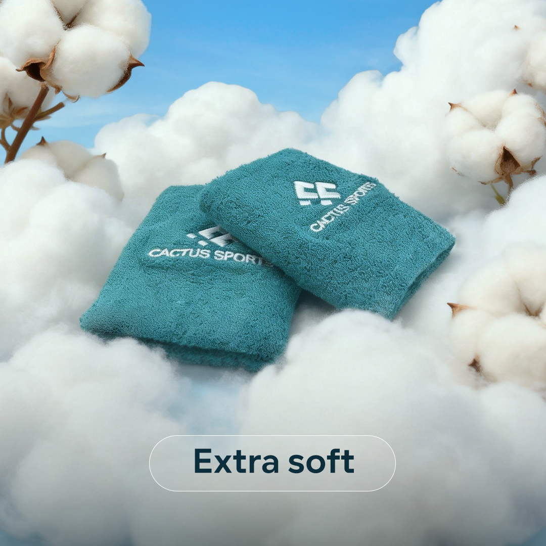 Cactus sports Wrist sweatband breathable extra soft sweat Absorbent for Men & Women for sports ( Customized Logo available)